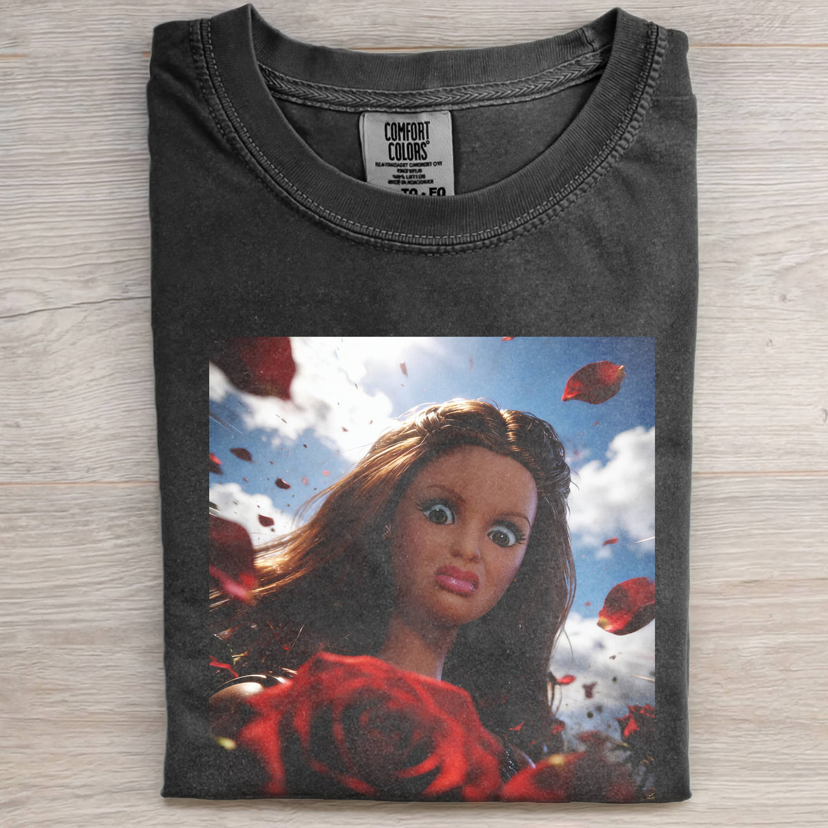 BARBIECORE ROSE FLOWER SKY T-SHIRT