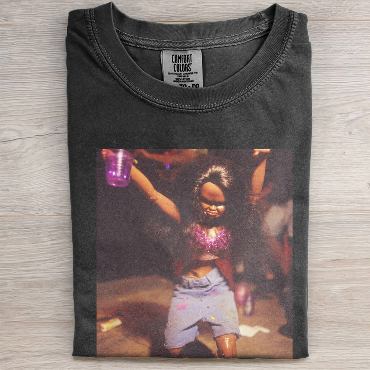BARBIECORE BLACK DANCING T-SHIRT