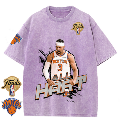 NY Basketball Vintage Washed Finals Premium Patch Tee