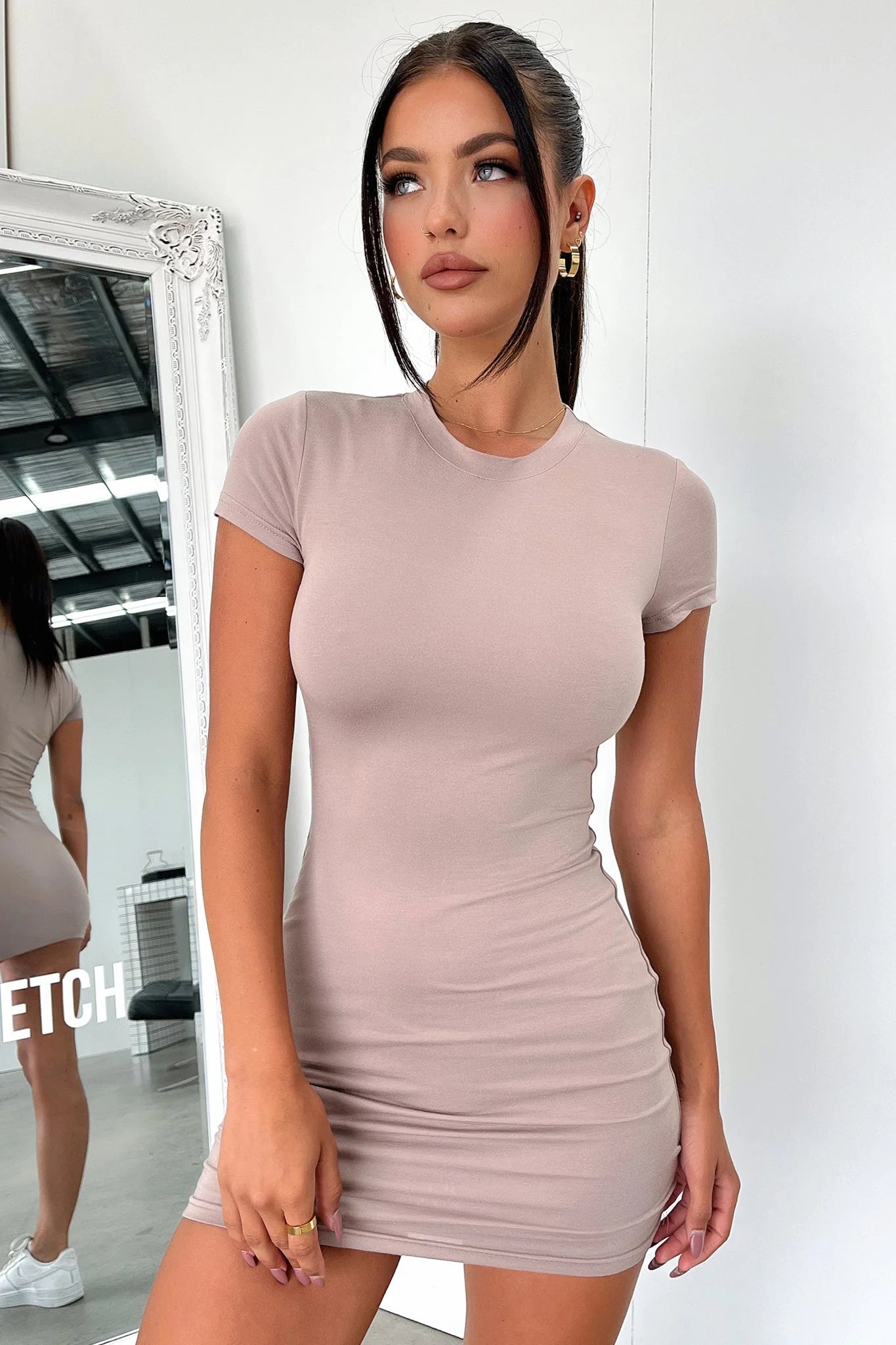 Nessa Mini Dress - Brown