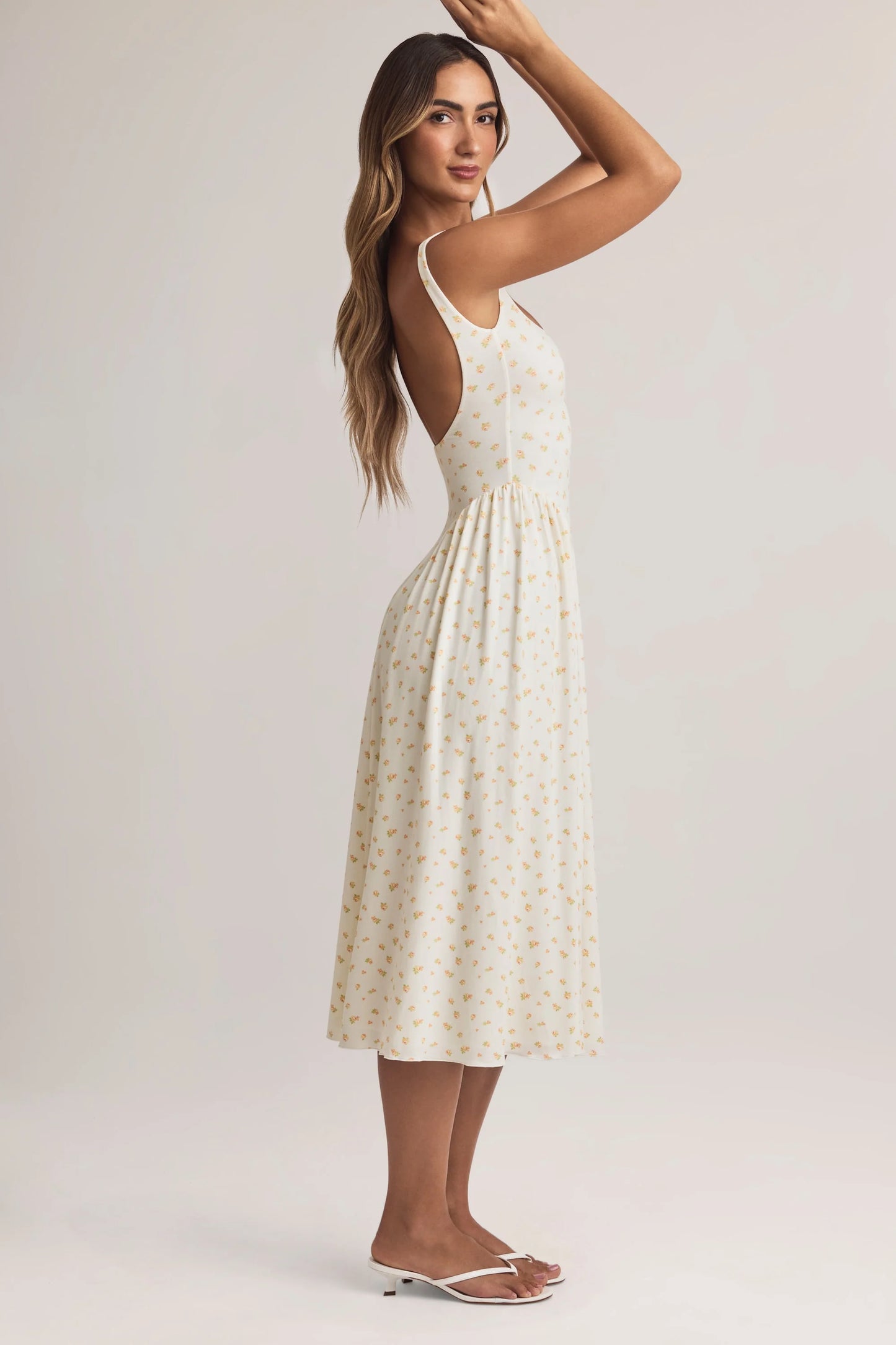Modal A-Line Midaxi Dress in Floral Print