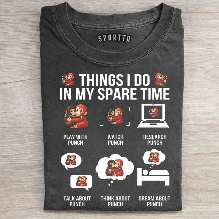 Punch-kun Monkey Meme Graphic T-shirt