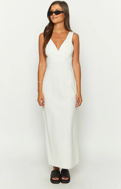 Robe longue Verlaine en mélange lin