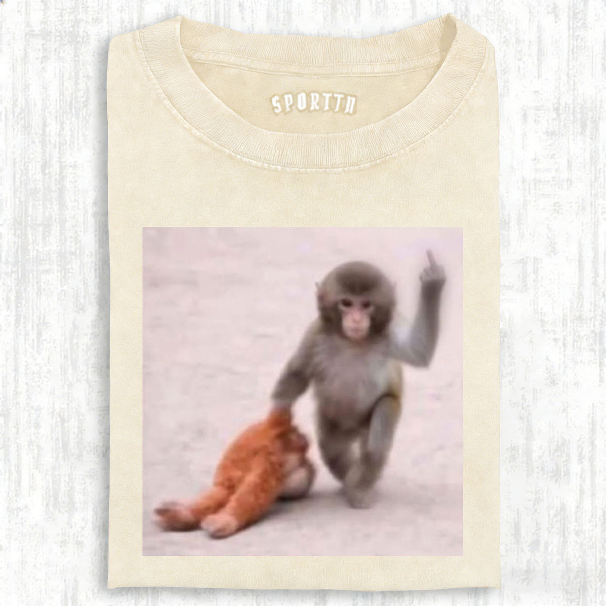 Punch-kun Monkey Meme Graphic Vintage T-shirt/Sweatshirt/Hoodie