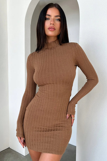 Natalee Dress - Brown