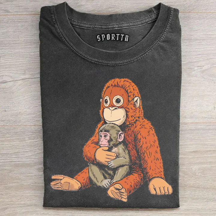 Punch-kun Monkey Meme Graphic T-shirt