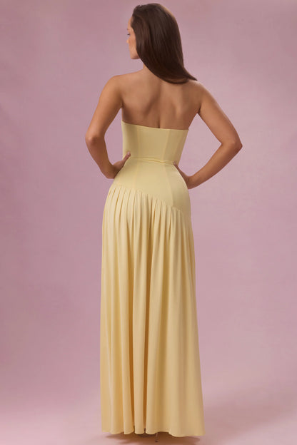 Jersey Strapless Gown in Butter