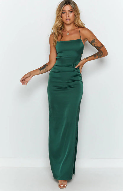 Manhattan Slip Formal Dress Emerald