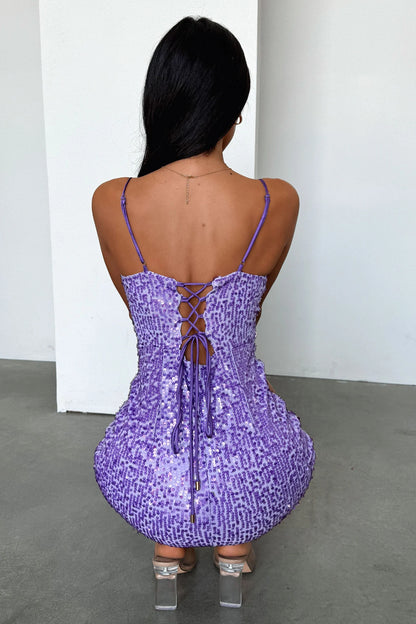 Grande Mini Dress - Purple