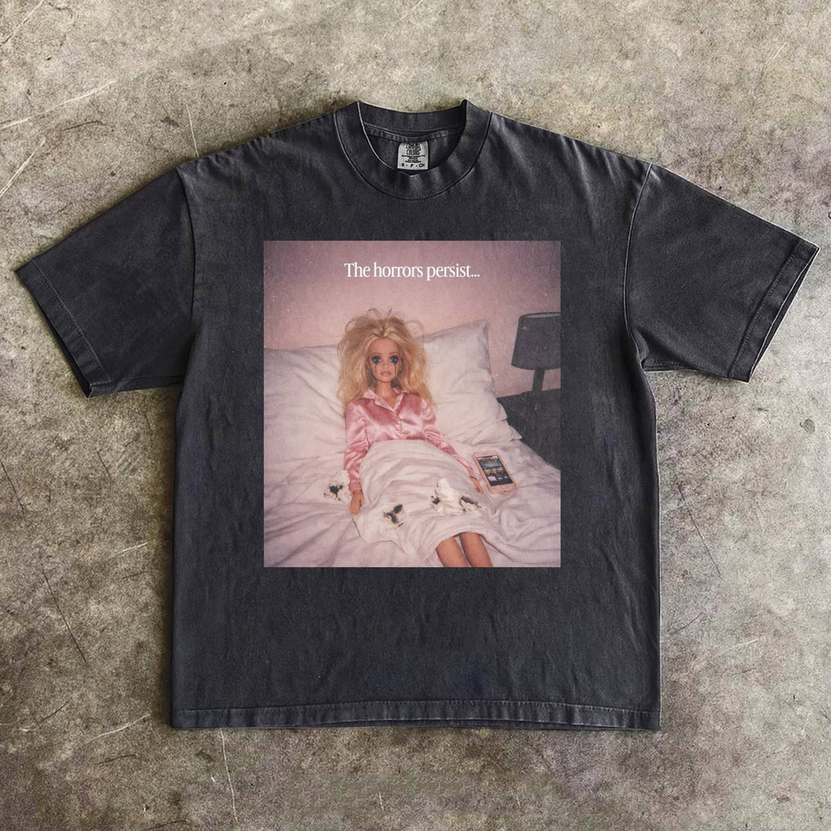 INSOMNIA-THEMED, DECADENT BARBIECORE T-SHIRT