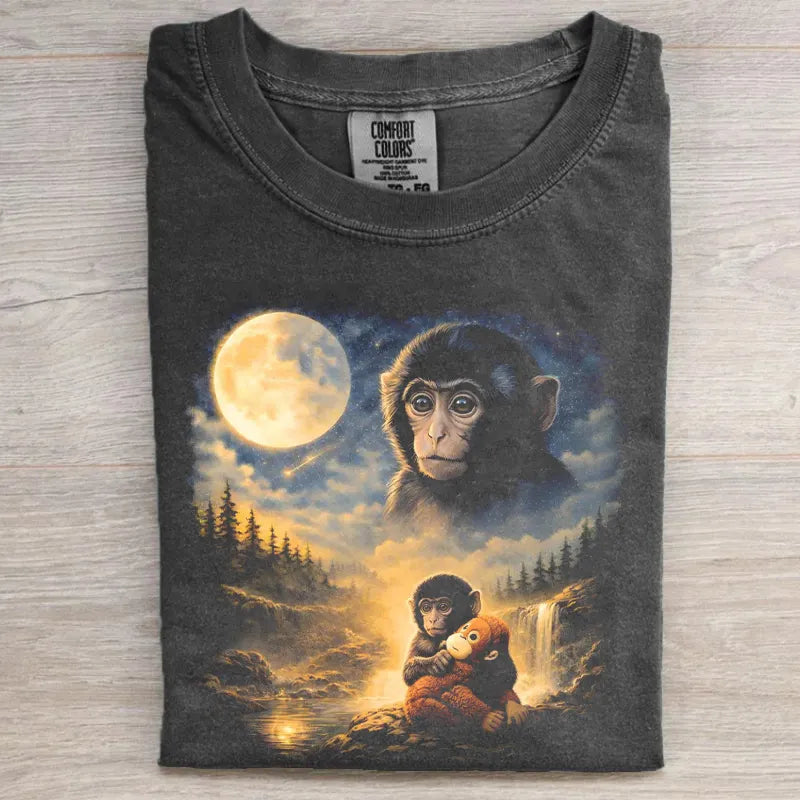 Punch Monkey Moon Graphic T-shirt