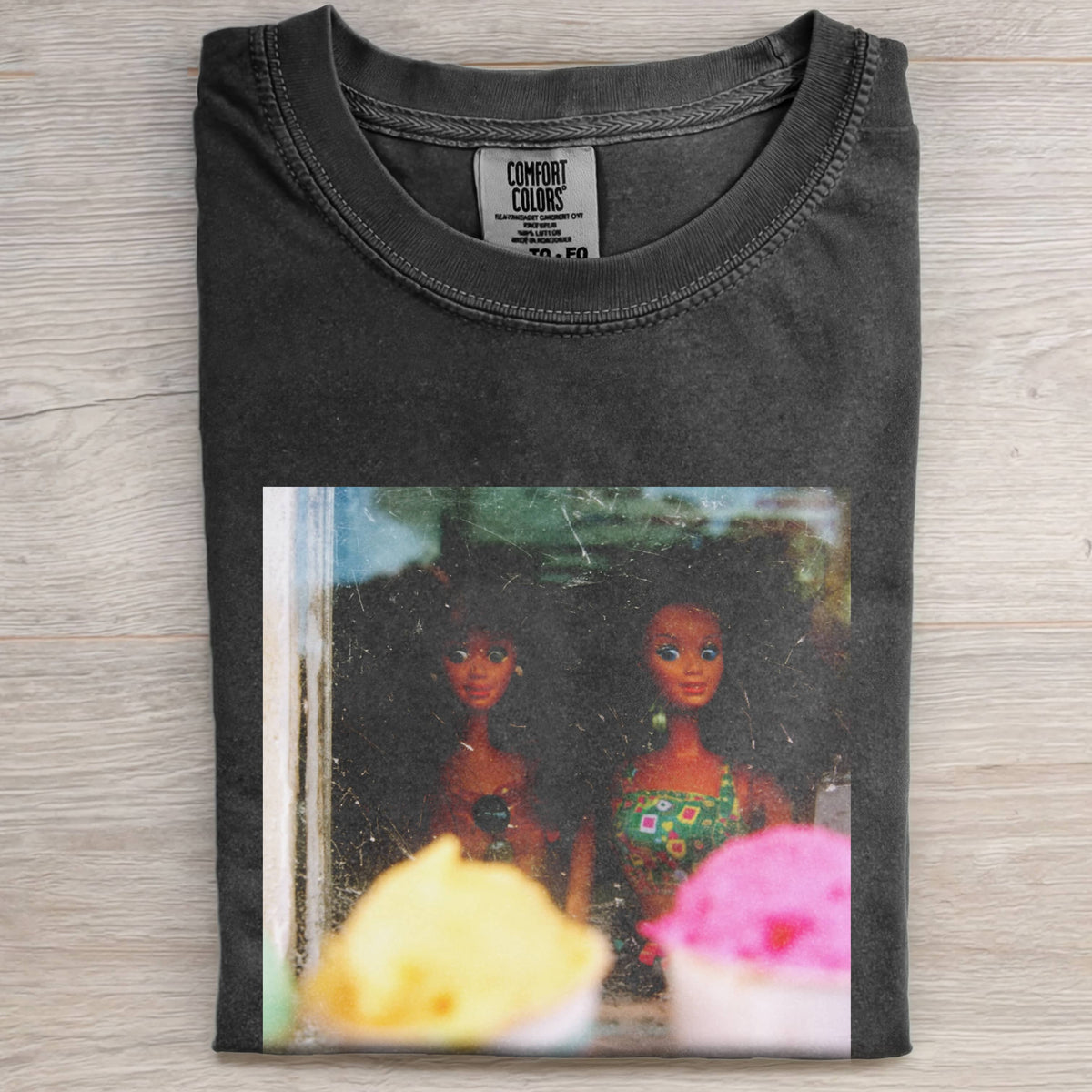 BLACK BARBIECORE ICE CREAM SHOP TEE