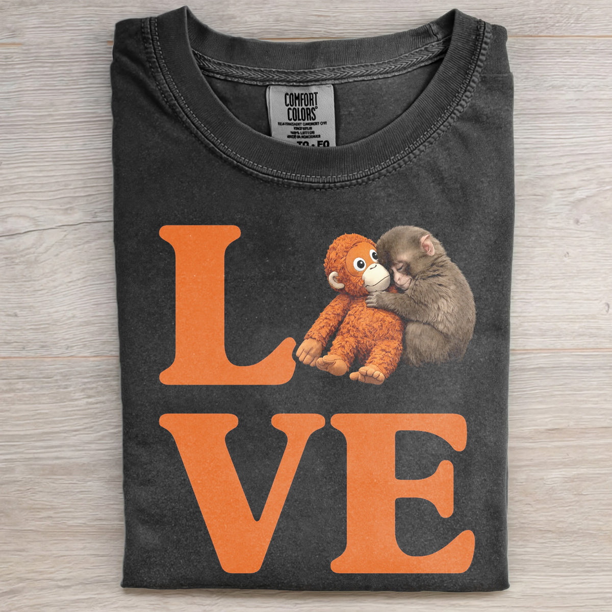 Punch Monkey Love Meme Graphic T-shirt
