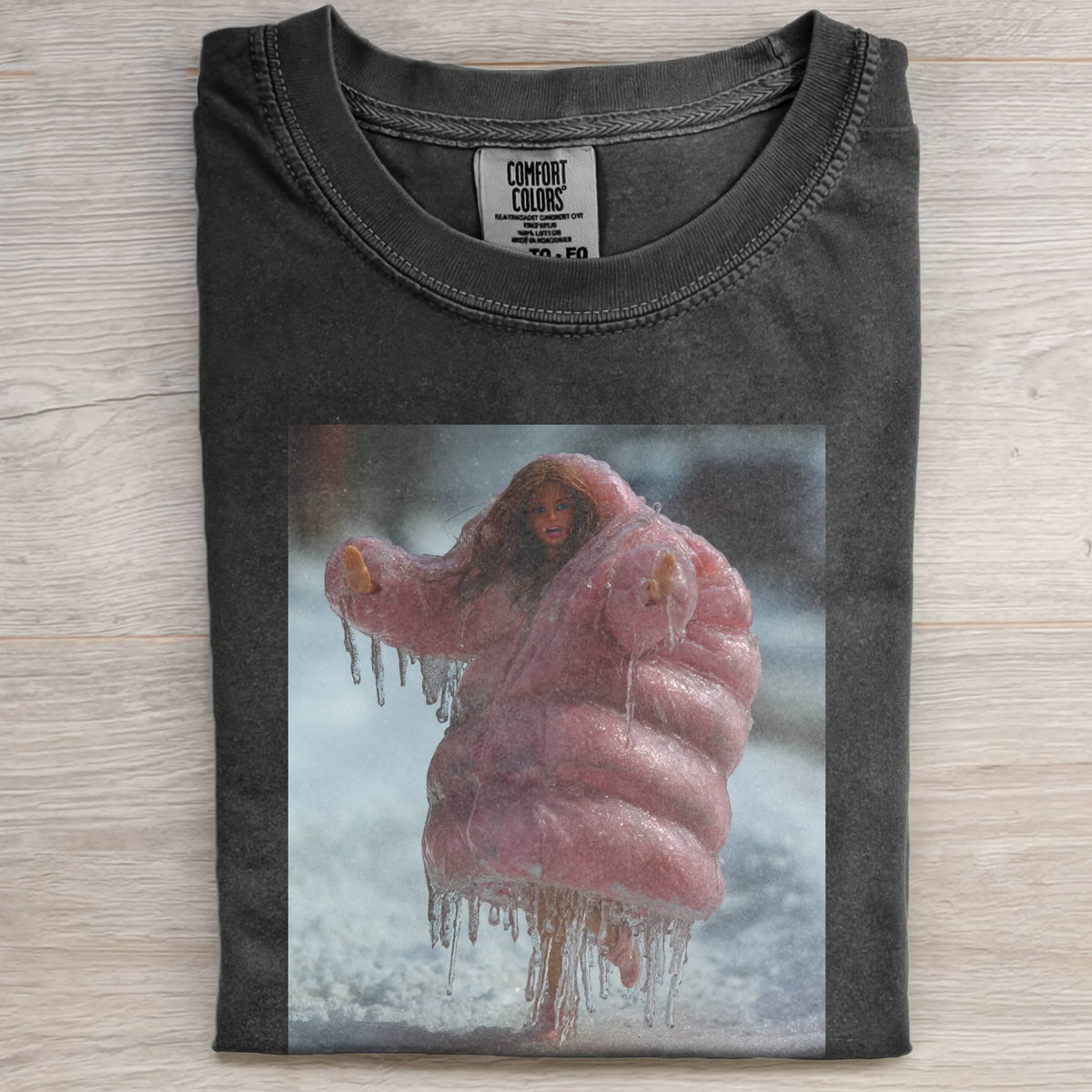 BARBIECORE-STYLE PERSONALIZED SNOW-PINK GIRL'S TEE