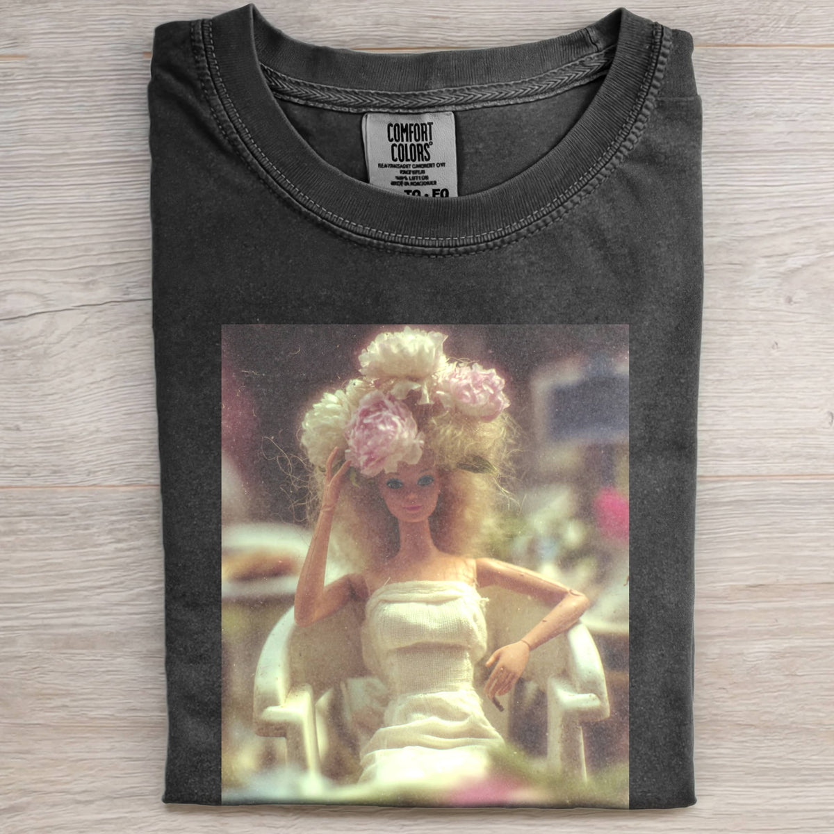 RETRO BARBIECORE DOLL FLORAL SHORT-SLEEVE TEE