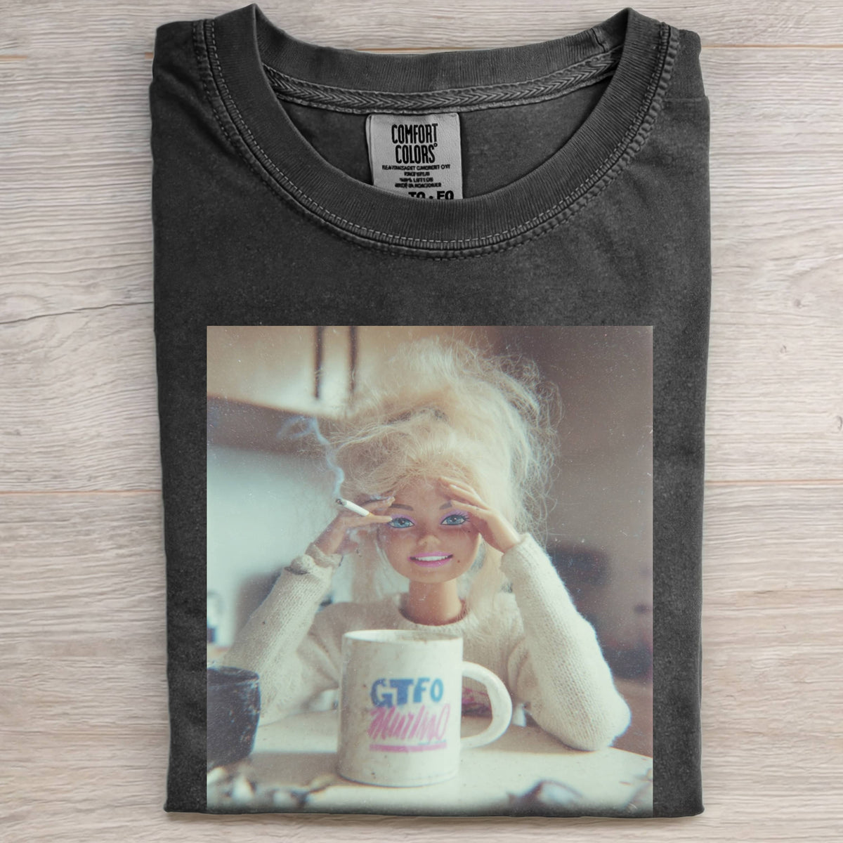 SMOKING DRINKING COFFEE BARBIECORE T-SHIRT