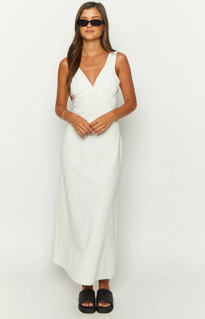 Robe longue Verlaine en mélange lin