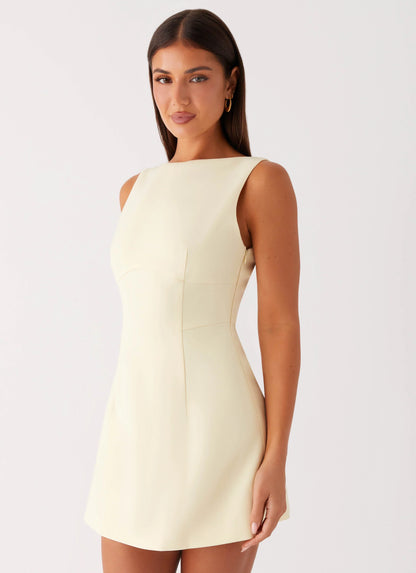 Lulita Mini Dress - Buttercream Yellow