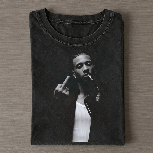Michael Olise Black White Attitude Vintage Washed Tee