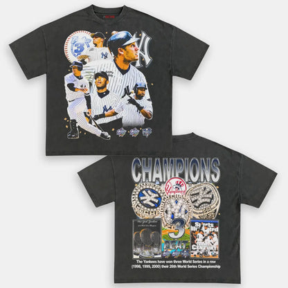YANKEES 3 PEAT TEE - [DS]