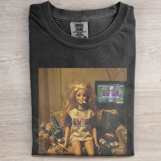 BARBIECORE GRUNGE RETRO SUPER BOWL TEE