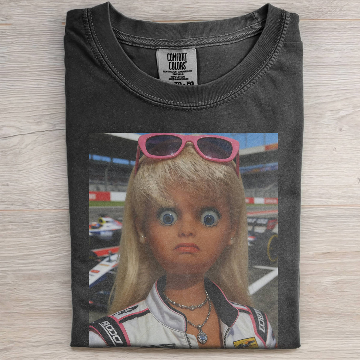 BARBIECORE RACING-INSPIRED VINTAGE TEE