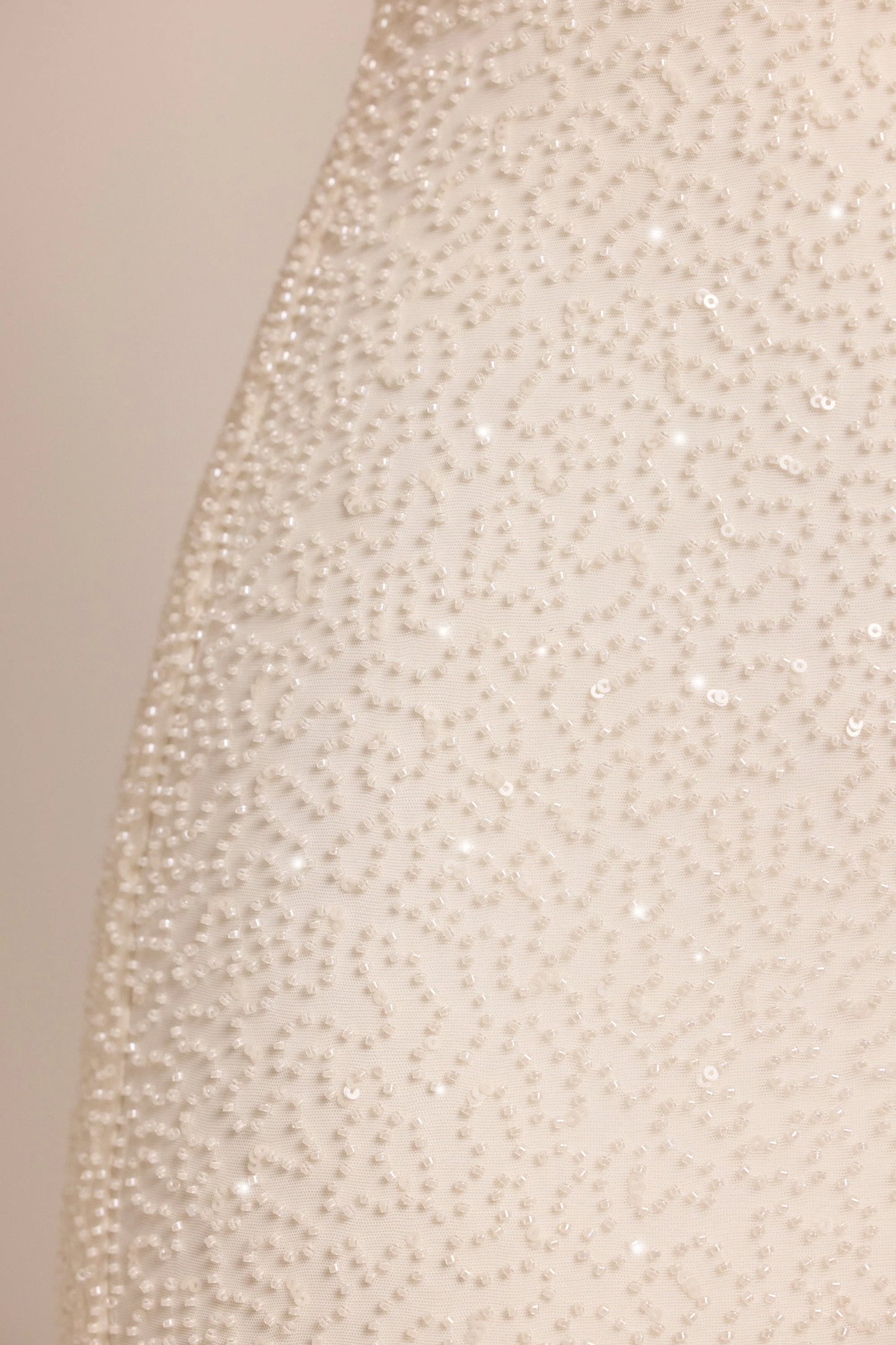 Embellished Square Neck Mini Dress in White