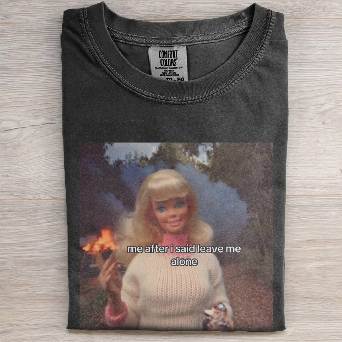 BARBIECORE PERSONALIZED FIRE SLOGAN TEE