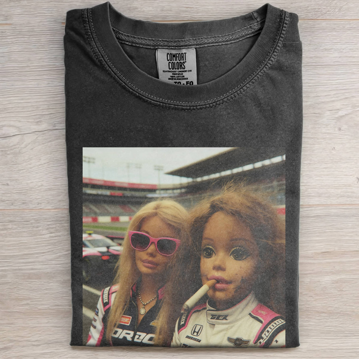 BARBIECORE RACING-INSPIRED VINTAGE TEE