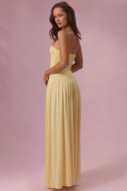 Jersey Strapless Gown in Butter