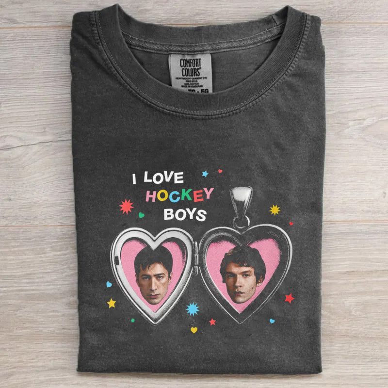 I Love Hockey Boys Funny Williams & Storrie Hockey T-shirt