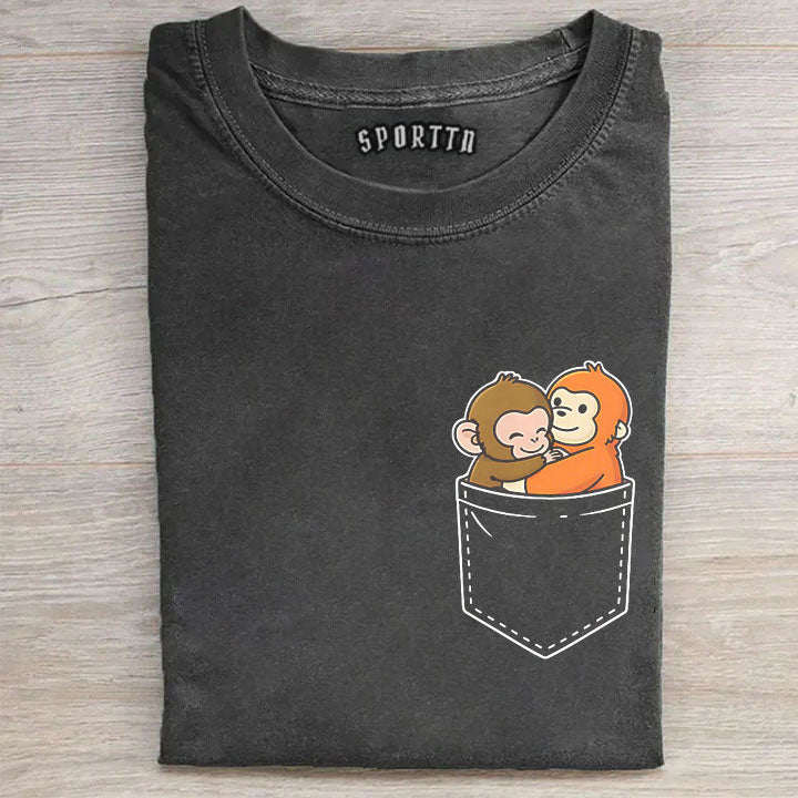Punch-kun Monkey Meme Graphic T-shirt
