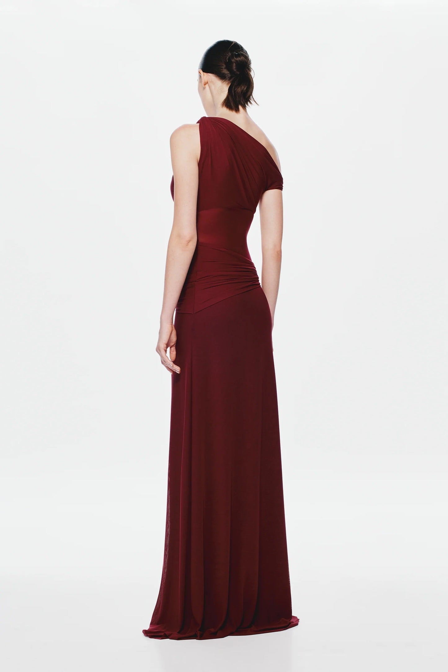 Misha Sisal Mesh Maxi Dress - Port