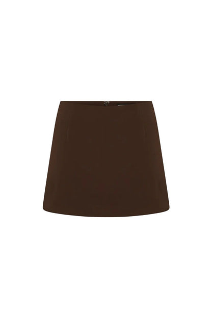Vieno Mini Skort - Bitter Chocolate