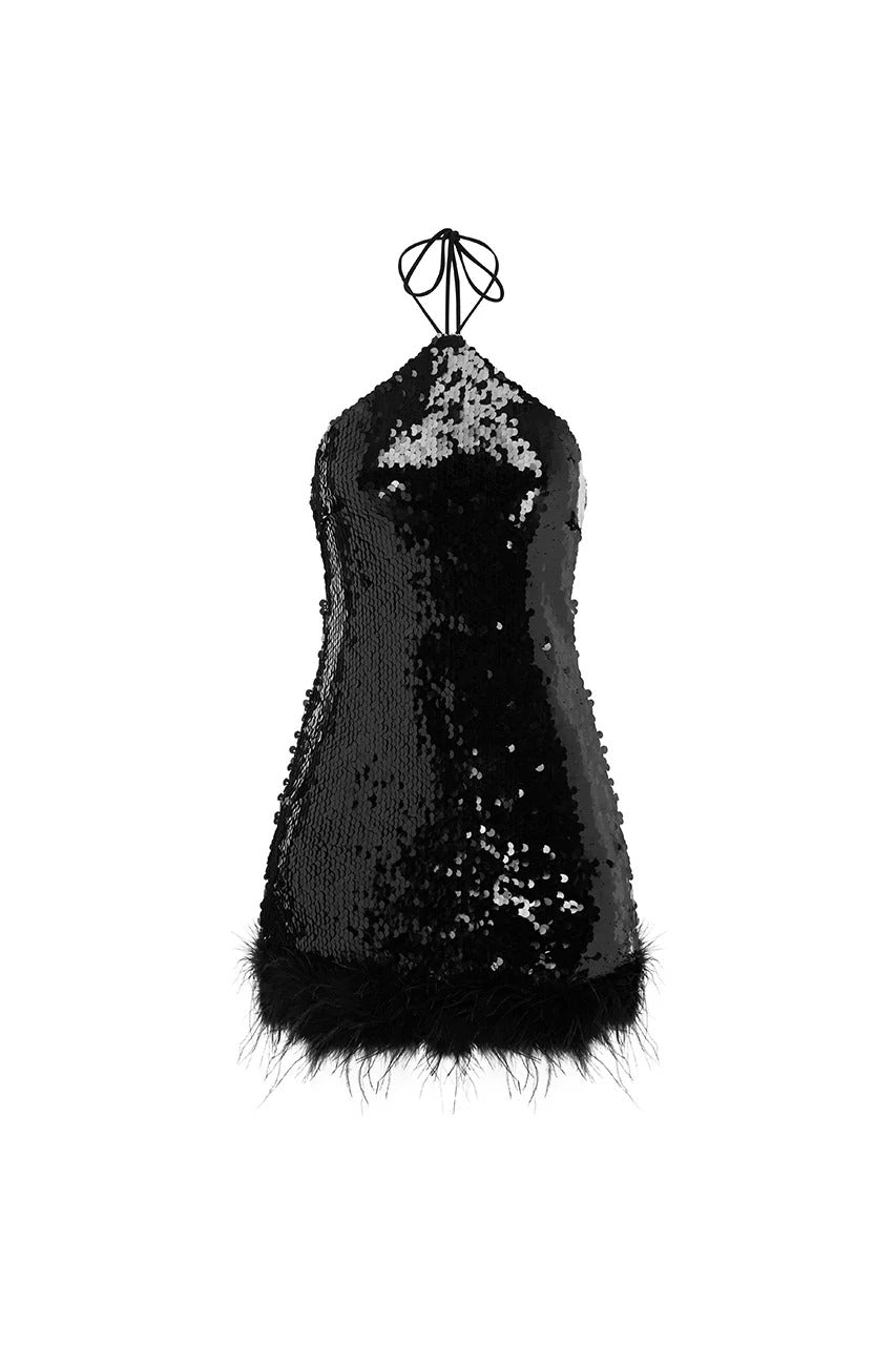 Nicola Mini Dress - Black