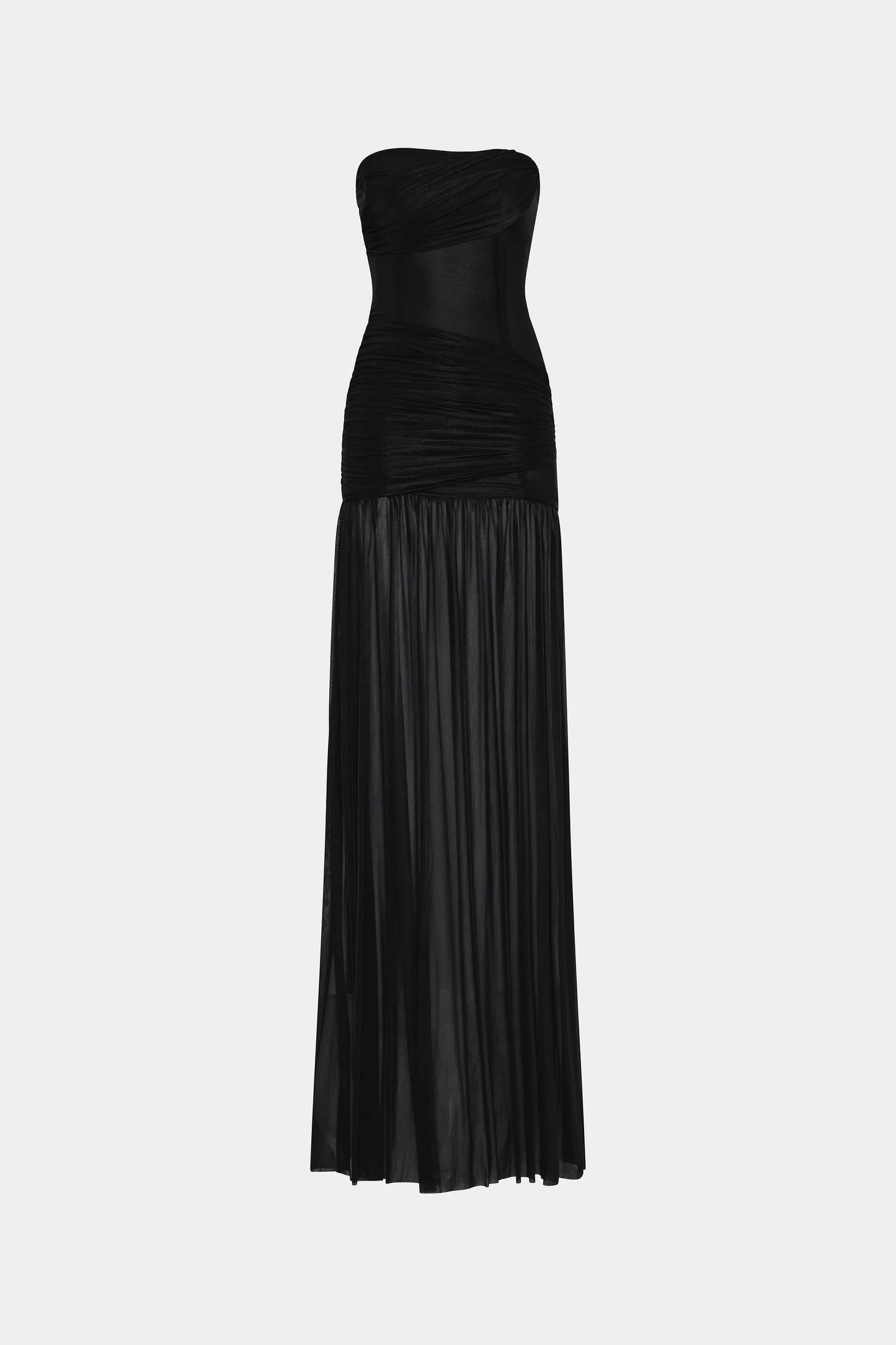 Misha Ember Wrapped Dress - Black